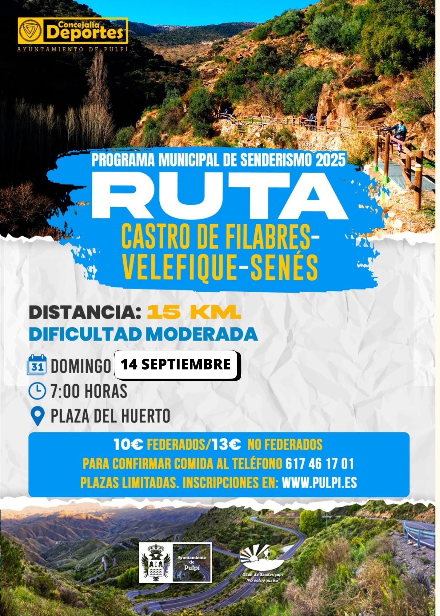 RUTA SENDERISMO DOMINGO 14 SEPTIEMBRE 2025